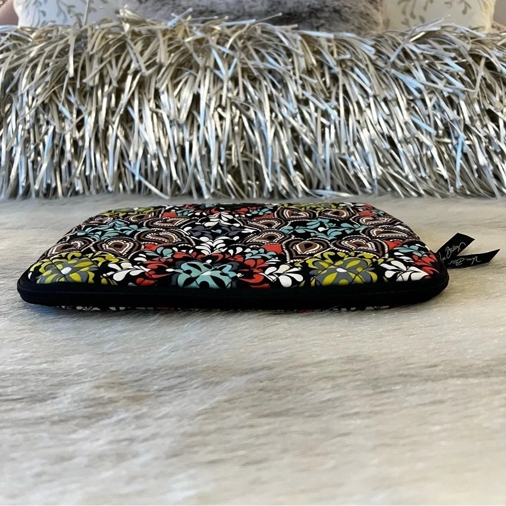 VERA BRADLEY Sierra 2015 Black Orange Blue 10.5 x 8” Padded Tech Tablet Sleeve